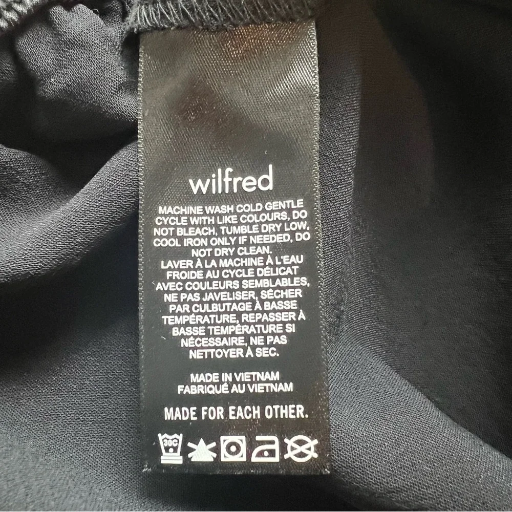 Aritzia Wilfred Black Wide Leg Drawstring Pants - Picture 5 of 7